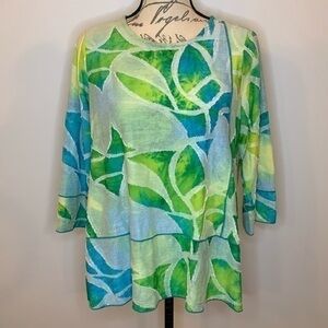 NWT Ali Miles stretch relaxed textured top MP